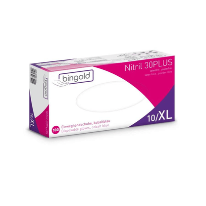 Bingold nitril 30plus nitrilhandskar, blå