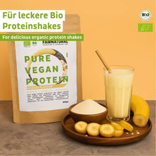 Ekologisk vegansk proteinpulver banan utan soja