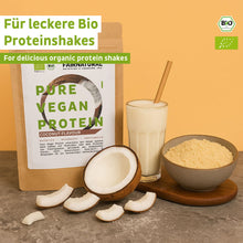 Organiskt veganskt proteinpulverkokosnöt utan soja