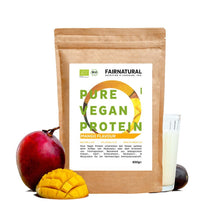 Ekologiskt veganskt proteinpulver mango utan soja
