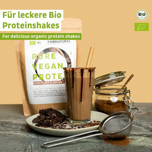 Ekologisk vegansk proteinpulverchoklad utan soja