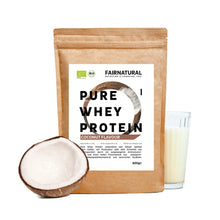 Ekologiskt vassleproteinpulver kokosnöt