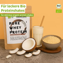 Ekologiskt vassleproteinpulver kokosnöt