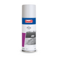 En fläckborttagningsflaska Buzil Buz® Point G 502 från BUZIL-WERK Wagner GmbH & Co. KG, idealisk för textila beläggningar och ytor. 200 ml-flaskan har en vit etikett med röd-blå branding, dekorerad med en bild av ett bord med duk, som effektivt avlägsnar vattenolöslig smuts.