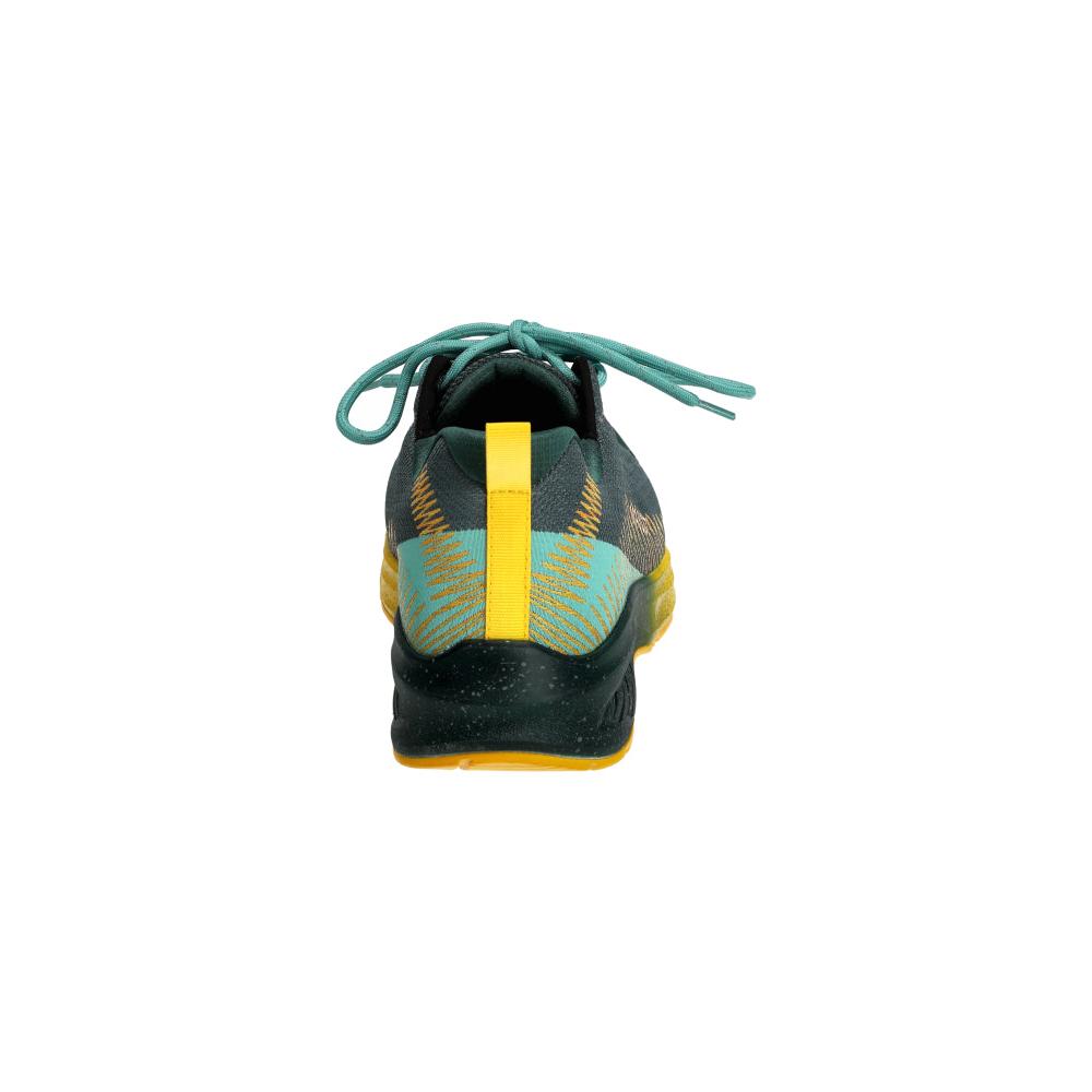 Skyddsskor S1PS, snörning skyddsskor S1PS, skogsgrön/solgul