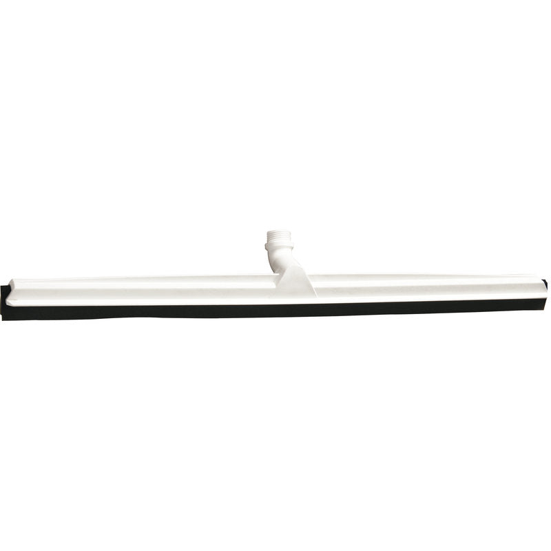 Den Haug Bürsten KG LEDAD VATTENSKRAPA, SVART BYTEPROFIL 700x53x25mm är avbildad med ett platt svart gummiblad och en gänganslutning för fästning av handtaget på en enkel vit bakgrund.