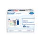 Eine Verpackung des Blutdruckmessgeräts Veroval® Compact von Paul Hartmann AG mit dem auf der Verpackung abgebildeten Gerät, das eine digitale Anzeige der Blutdruckwerte zeigt. Der Text ist auf Deutsch und betont Sicherheit und Präzision.