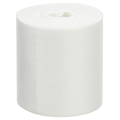 En rulle WypAll® Wettask™ torkdukar från Kimberly-Clark GmbH står upprätt mot en vit bakgrund och innehåller 6 påfyllningsförpackningar x 90 ark per kartong, idealisk för alla rengöringsuppgifter.