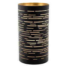 Papstar Securit® ljushållare Ø 8 cm x 15 cm svart/guld