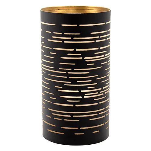 Papstar Securit® ljushållare Ø 8 cm x 15 cm svart/guld
