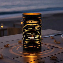 Papstar Securit® ljushållare Ø 8 cm x 15 cm svart/guld