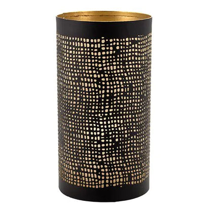 Papstar Securit® ljushållare Ø 8 cm x 15 cm svart/guld