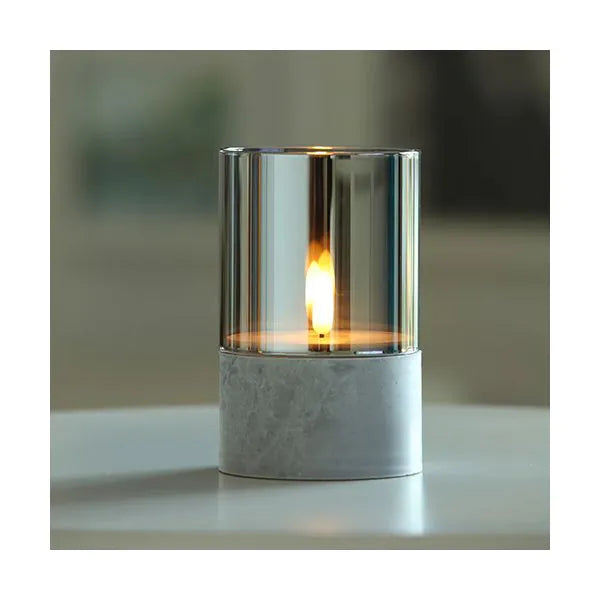Papstar Securit® LED ljus Ø 8 cm grå "Gracia"