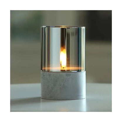Papstar Securit® LED ljus Ø 8 cm grå "Gracia"