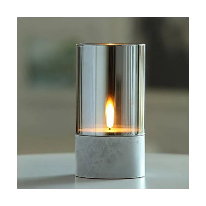 Papstar Securit® LED ljus Ø 8 cm grå "Gracia"