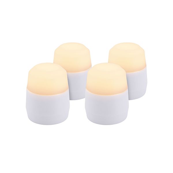 Papstar Securit® 4 LED värmeljus refill pack Ø 4 cm x 5 cm "Amsterdam" belysningstid 12-40 timmar
