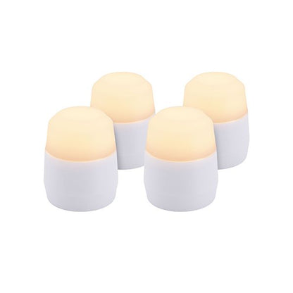 Papstar Securit® 4 LED värmeljus refill pack Ø 4 cm x 5 cm "Amsterdam" belysningstid 12-40 timmar