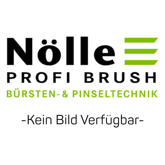 Bilden visar logotypen för Nölle Profi Brush Bürsten- & Pinseltechnik e.K., med grön och svart text samt texten ”Ingen bild tillgänglig” för det böjda skovelskaftet 41x1300 mm, ask | 1 styck.