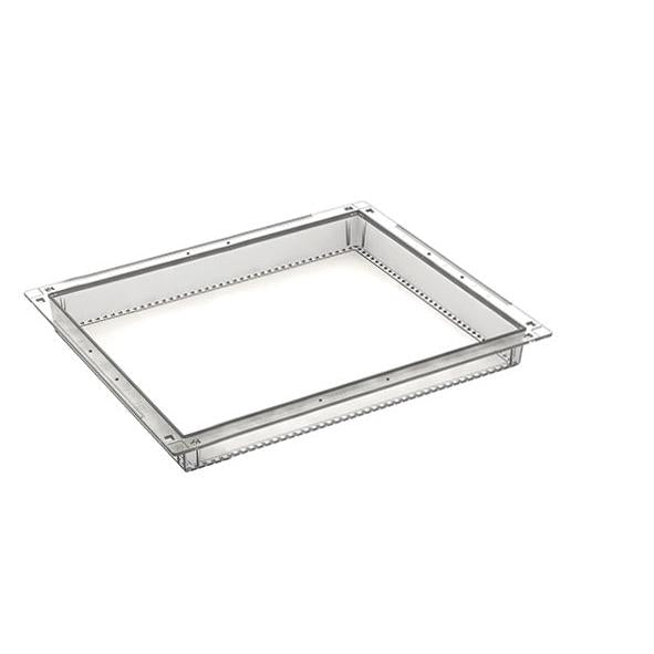 Det transparenta Novocal PC-modulen delbart (400 x 300 x 50 mm) med jämnt fördelade hål och medföljande utdragsstopp är idealiskt för användning i en polykarbonatbehållare eller med en delbar förvaringslåda.