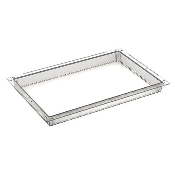 Det transparenta Novocal PC-modul som kan delas (600 x 400 x 50 mm, inkl. utdragsstopp) är ett robust fäste för industriellt bruk, idealiskt för lagring av datorer eller transport av PC-moduler. Förpackning: 1 styck.
