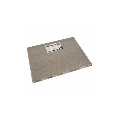 Ett rektangulärt PAPSTAR 100 pappersunderläggsark (30 x 40 cm) från PAPSTAR GmbH ligger plant, delvis insvept i klar plast med en vit-svart etikett i mitten - idealiskt för det miljövänligt dukade bordet.