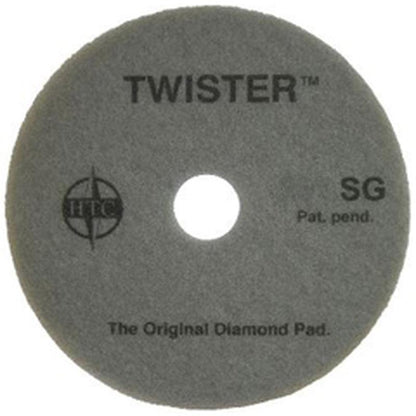 Twister Pad 10000 från Diversey Deutschland GmbH & Co. OHG är en rund, grå pad med centralt hål, perfekt för rengöring och polering av hårda golv.