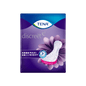 TENA Lady Discreet Protect+ Maxi Night inkontinensskydd från Essity Germany GmbH har en lila förpackning med en vit insatsbild, texten "3x skydd" och absorptionsdroppar. InstaDRY-teknologin förstärker den bredare baksidan för optimal komfort och säkerhet. Förpackningen innehåller 12 stycken.