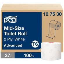 Tork Midi Toalettpapper Vit | Kartong (27 förpackningar)