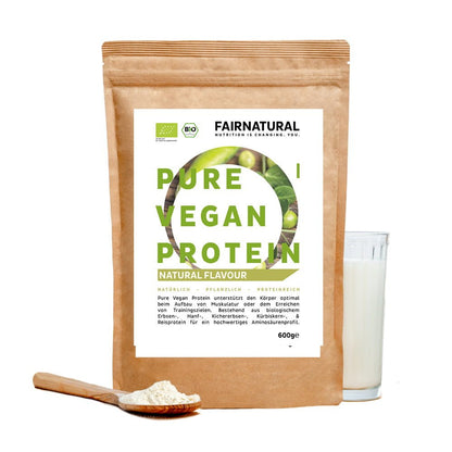 Ekologiskt veganskt proteinpulverneutralt utan soja