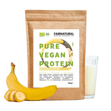 Ekologisk vegansk proteinpulver banan utan soja
