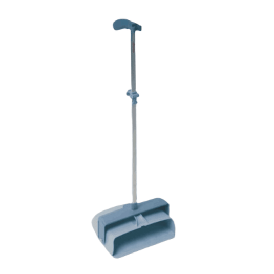 En sluten sopskyffel från Vileda Professional, tillverkad av Vileda GmbH, med en diameter på 29 cm och ett långt handtag syns mot en enkel vit bakgrund. Den har en ergonomisk design med en rymlig och djup skopa för effektiv rengöring och uppsamling av damm och smuts.