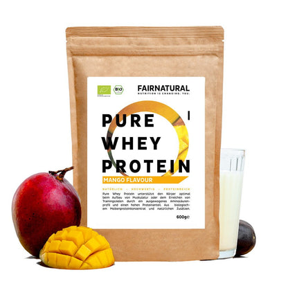Ekologisk vassleproteinpulver Mango