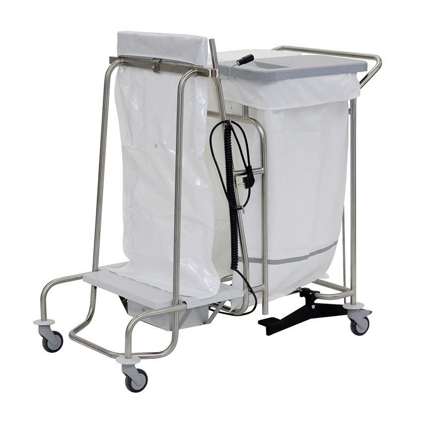 Novocal-vagnen har en helsvetsad rostfri stålram och runda röranslutningar - idealisk för sjukhus eller kommersiella tillämpningar som kräver hållbar transport. Levereras som ett paket (1 styck). Märke: Novocal.