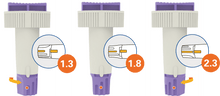Alphacheck TRI säkerhetslansetter 23G | Förpackning (100 stycken)