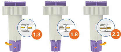Alphacheck TRI säkerhetslansetter 23G | Förpackning (100 stycken)