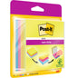 Der Post-it® Super Sticky Easy Select-Würfel von 3M Deutschland GmbH enthält vier farblich sortierte Blöcke im Format 76 x 76 mm mit je 75 Blatt, hergestellt aus 100% PEFC-zertifiziertem Papier (SGSCH-PEFC-COC-110078).