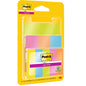 En gul plastförpackning från 3M Deutschland GmbH innehåller Post-it® Super Sticky Notes, färgglada, kombinationspaket med sidmarkörer. Innehåller 9 block (vardera 45 blad) i två storlekar, PEFC-certifierade. Med Post-it-logotypen och i vertikal arrangemang.