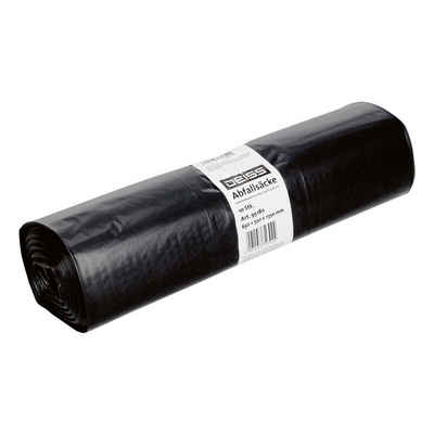 Deiss avfallspåsar av återvunnen LDPE, 240 liter, 1000x1250x0,06 mm, svart | Rulle (10 stycken)