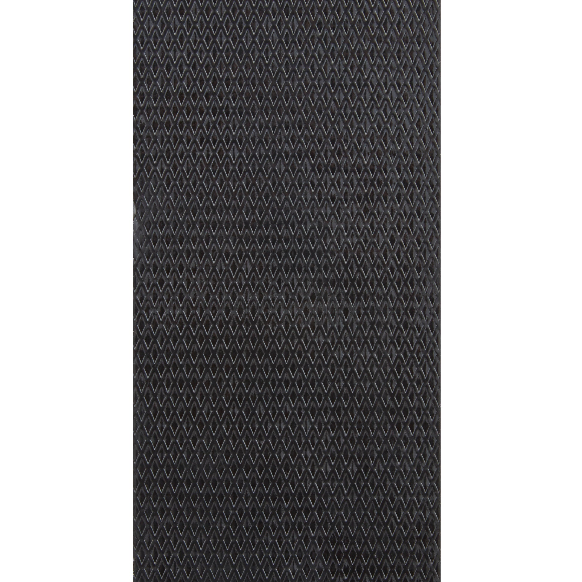 Eine Nahaufnahme einer dunkelgrauen Oberfläche mit einem sich wiederholenden Rautenraster, das der Textur des Scotch® Extremium™ Ultra Hochleistungs-Klebeband DT17 (25 m x 48 mm) der 3M Deutschland GmbH ähnelt, das für sein einheitliches, leistungsstarkes Design bekannt ist.