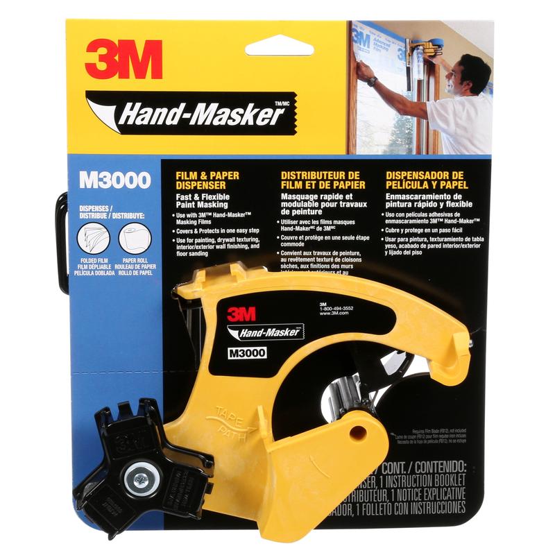 3M™ M3000 Hand-Masker™ film- och pappersdispenser, 1 handhållen maskeringsenhet | Förpackning (1 st)