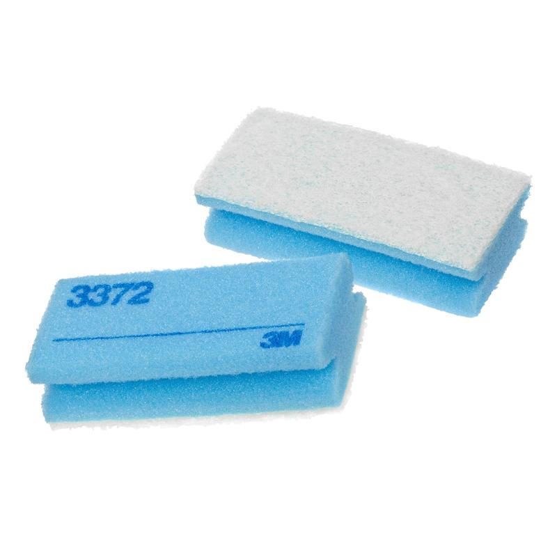 3M™ Scotch-Brite™ rengöringssvamp 3372, blå/vit, 70 mm x 150 mm, 10 x 10 stycken/fodral | Förpackning (10 stycken)
