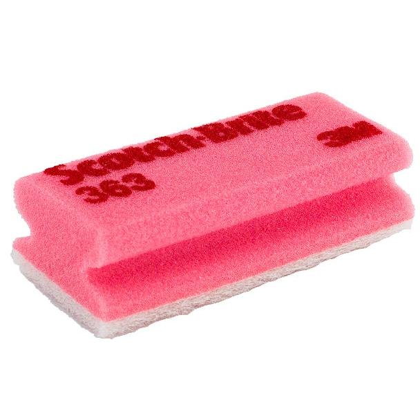 Scotch-Brite™ Sponge 363, Rosa/Vit, 70 mm x 150 mm, 10/Förpackning | Box (10 förpackningar)