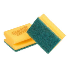 Scotch-Brite™ Sponge 374, gul/grön, 70 mm x 150 mm, 10/pack | Box (10 förpackningar)