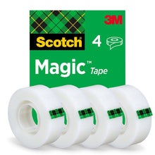 Scotch® Magic™ Invisible Tape 8-1933-4S, 19 mm x 33 m, 4 rullar/förpackning | Förpackning (4 rullar)