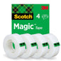 Scotch® Magic™ Invisible Tape 8-1933-4S, 19 mm x 33 m, 4 rullar/förpackning | Förpackning (4 rullar)
