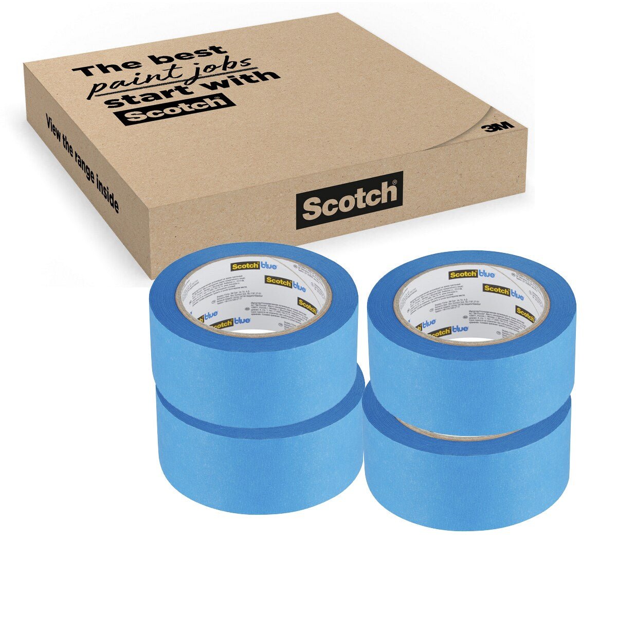 ScotchBlue™ Multi-Surface Painter's Masking Tejp, 48mm x 41m, SIOC, 4 rullar/pack, 100% PEFC, SGSCH-PEFC-COC-110078 | Förpackning (1 rulle)