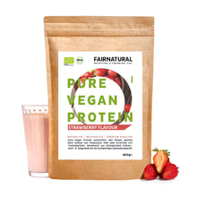 Ekologiskt veganskt proteinpulver jordgubb utan soja