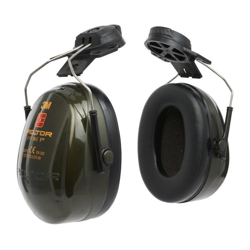 3M™ PELTOR™ Optime™ II hörselkåpor, grön, hjälmfäste, H520P3E-410-GQ | Förpackning (1 st)